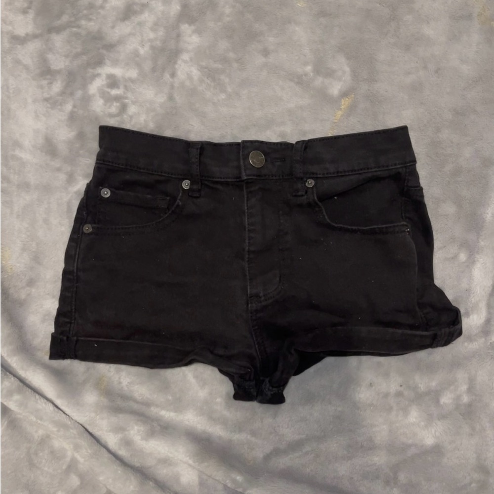 Garage black jean shorts